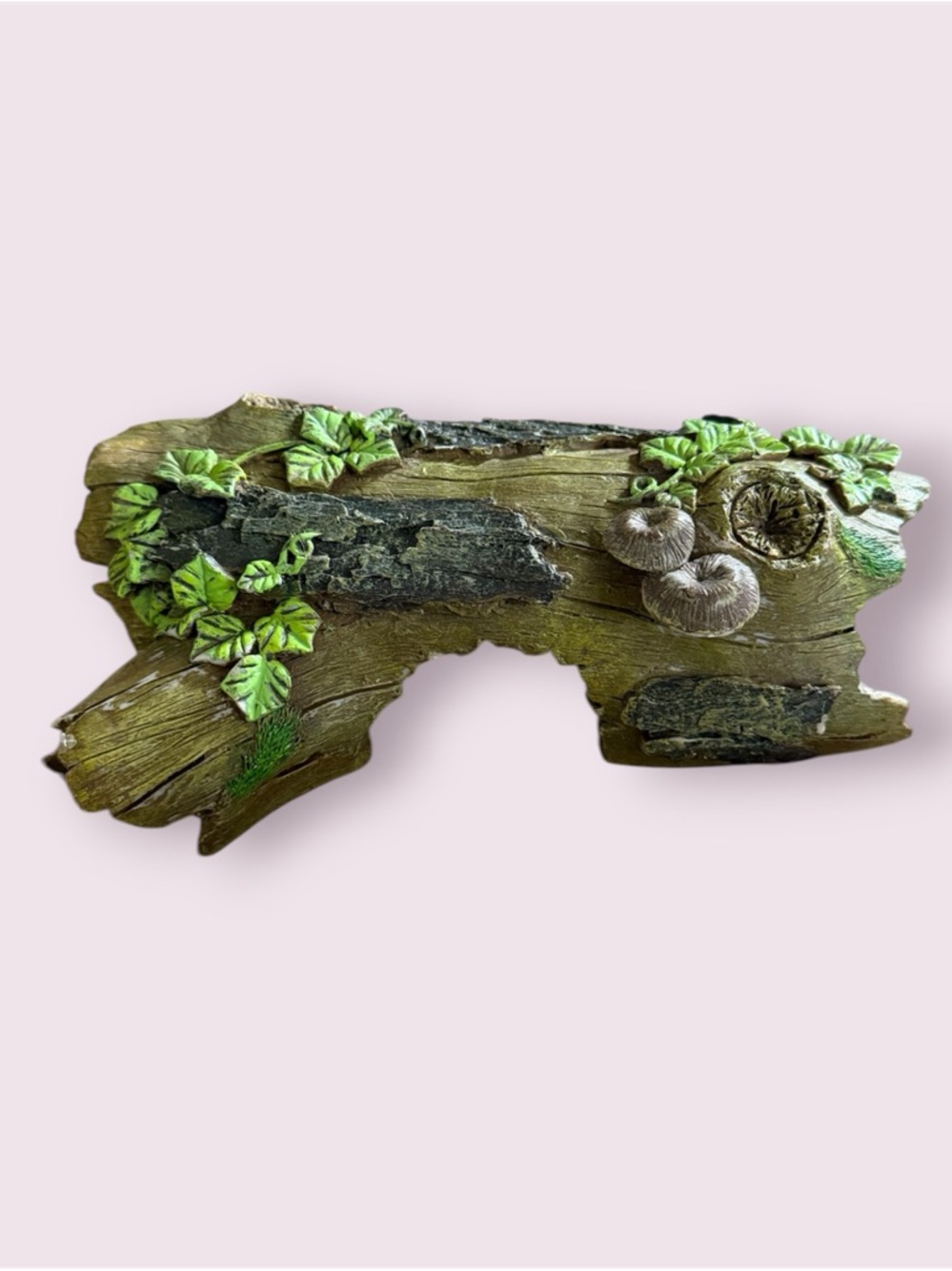 Resin Climbing Rock for Aquarium, Flocking Bark Design Realistic for Reptiles